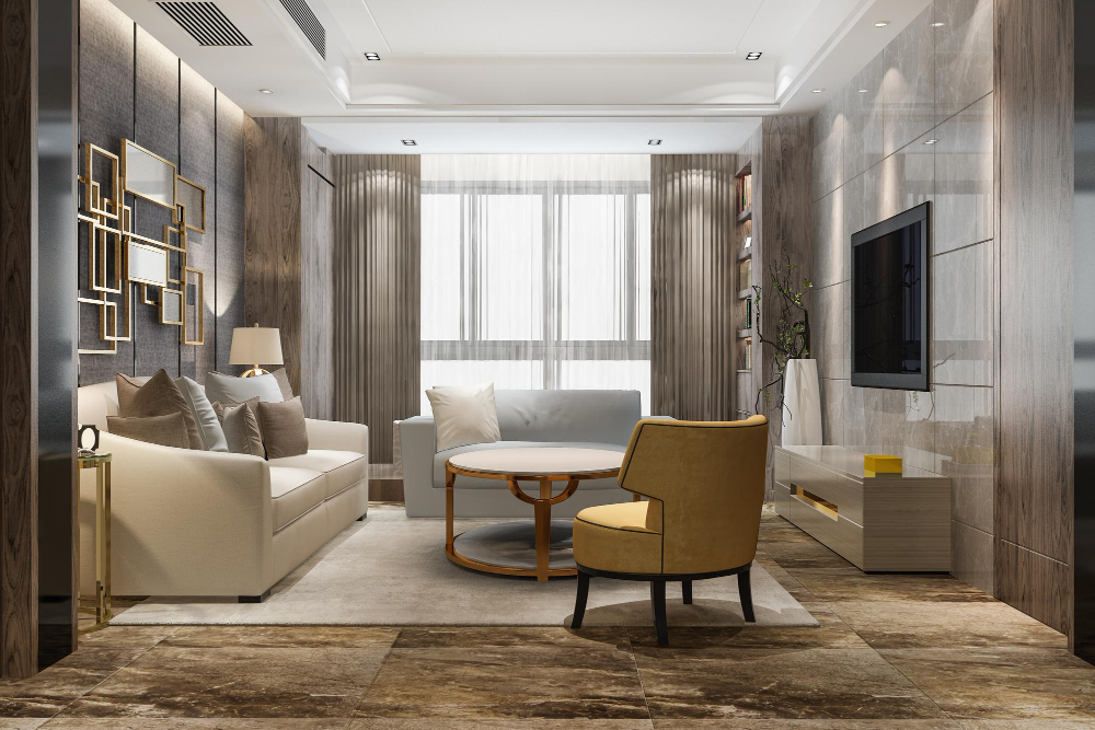 โคมไฟคริสตัลช่วยห้องนั่งเล่น Modern Luxury ดูทันสมัย